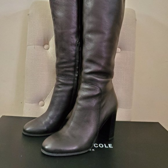 Kenneth Cole "Justin" knee high leather boots - Picture 1 of 9